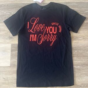 NWT Gracie Abrams Women’s Graphic T-Shirt Black Size S